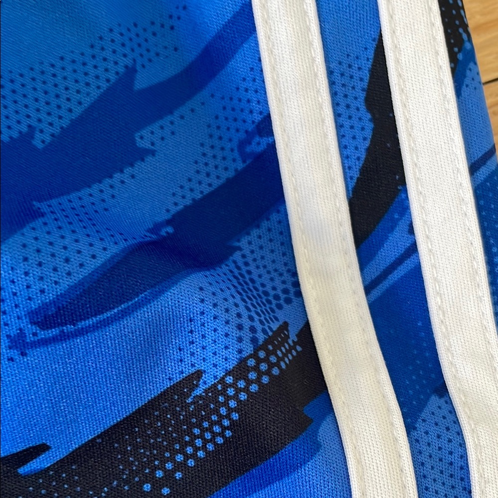 Kids Adidas Blue and Orange Athletic Shorts Set - Picture 8 of 10